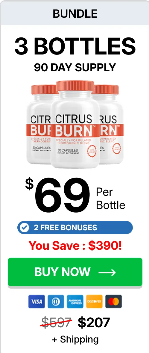 CitrusBurn 3-bottle basic pack for 90-day supply